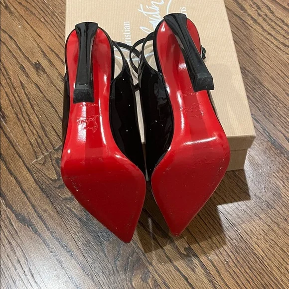 Authentic Christian Louboutin Condora sling 100 - Picture 4 of 8